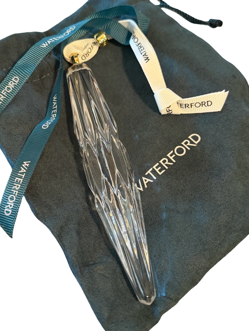 Waterford EUC Ireland 1793 Waterford Crystal Christmas Icicle Decoration